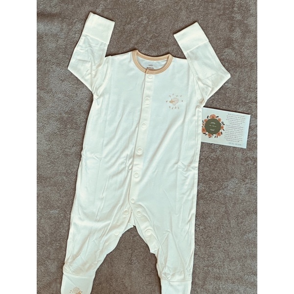 NOUS CHÍNH HÃNG - BODYSUIT HÌNH CỪU NEWBORN - BODYSUIT TRẮNG NEWBORN