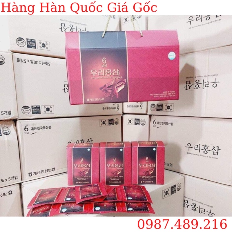 HÀNG MỚI] Nước Hồng Sâm Hàn Quốc Woori HÀN QUỐC