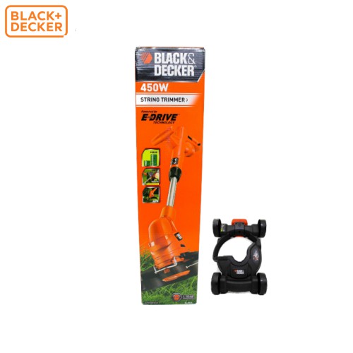 Combo Máy cắt cỏ cầm tay Black &amp; Decker GL4525-B1 450W và Bánh xe máy cắt cỏ Black &amp; Decker CM100-B1