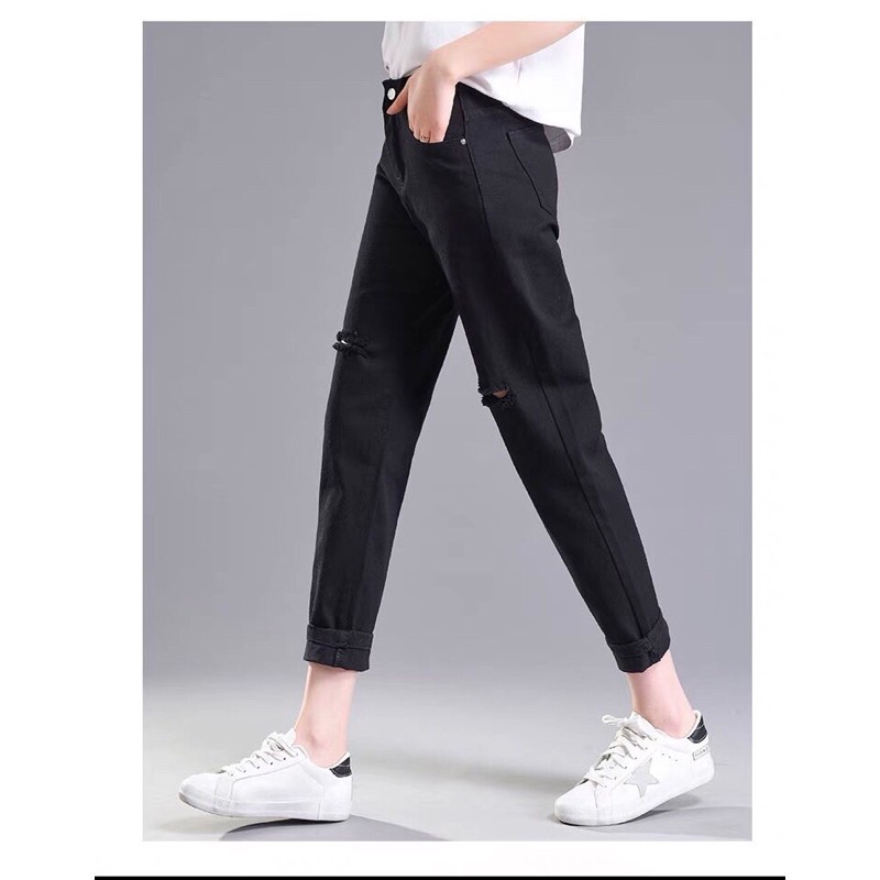 Quần bò baggy nữ quần jean baggy nữ quần jeans nữ cạp cao 3 size S M L hót 2021