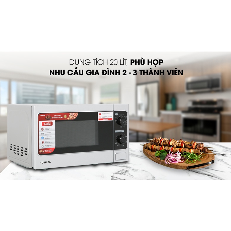 Lò vi sóng có nướng Toshiba ER-SGM20(S1)VN 20 lít