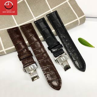Dây đồng hồ da Tissot khóa bạc size 19,20,21,22mm (ĐỦ 2 MÀU)