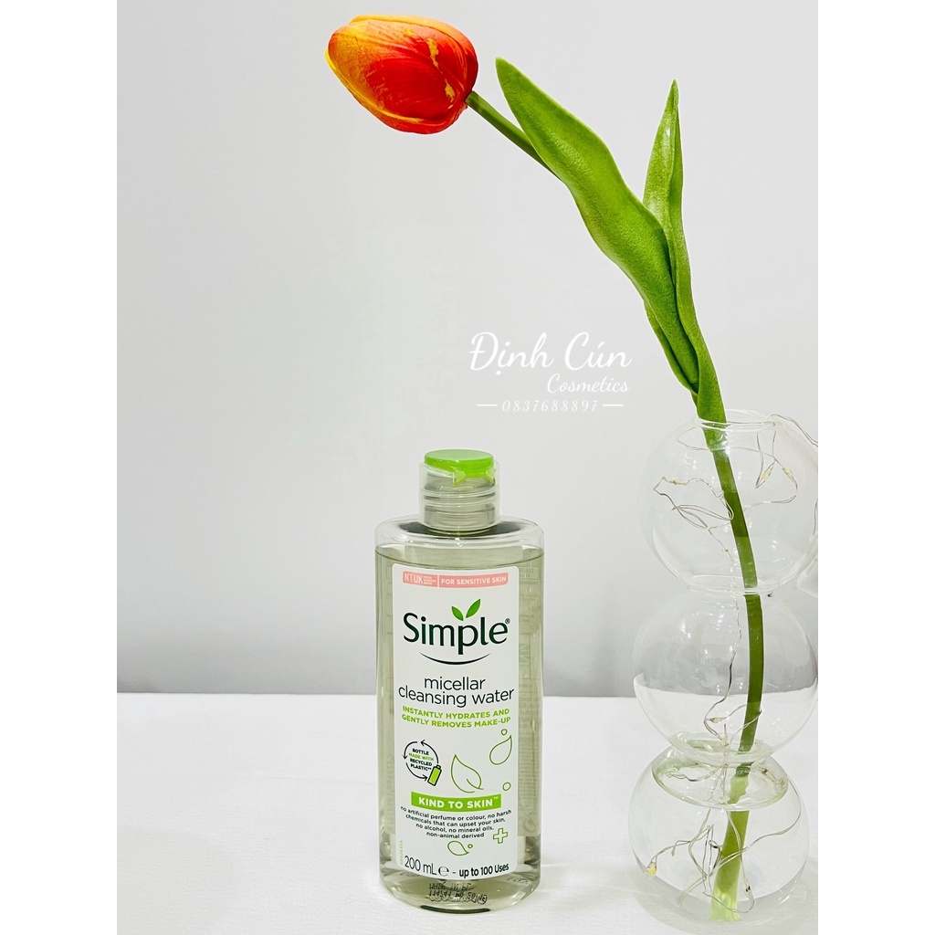 Tẩy Trang Simple Micellar Cleansing Water 200ml