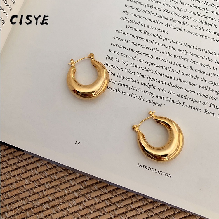 Bông tai hình Oval đơn giản không gây dị ứng