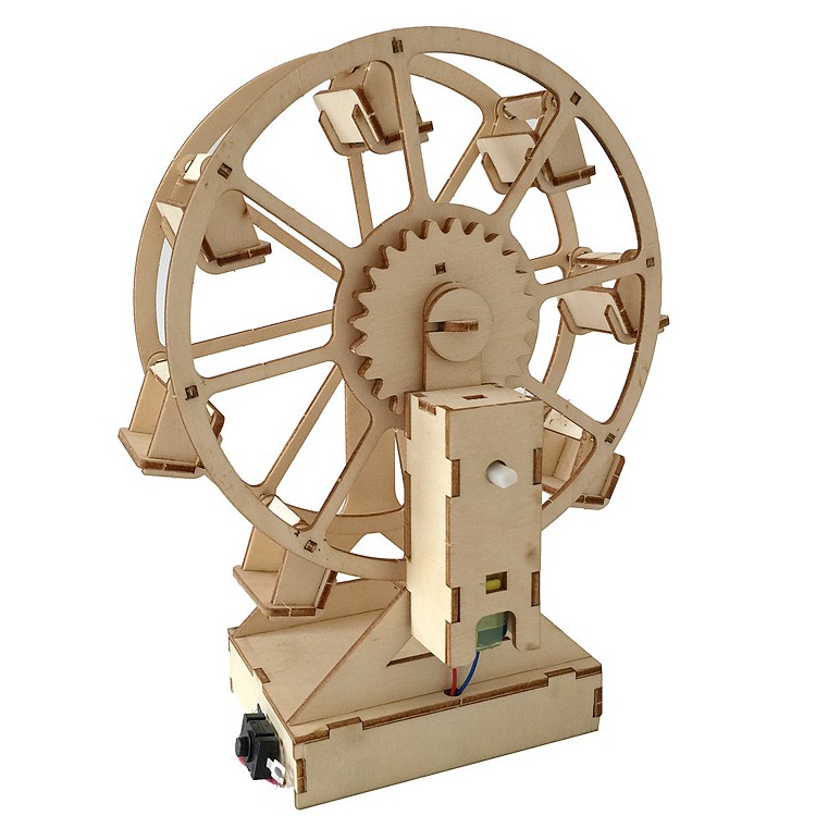 BỘ ĐỒ CHƠI KHOA HỌC TỰ LÀM VÒNG ĐU QUAY MẶT TRỜI BẰNG GỖ - DIY WOOD STEAM