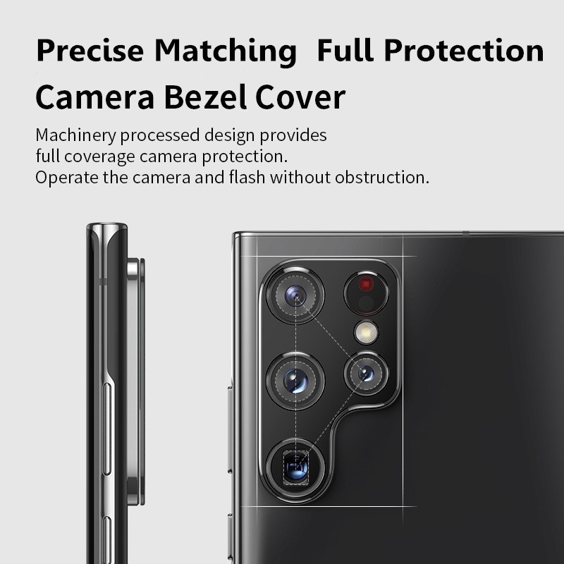 Miếng Dán Bảo Vệ Camera Sau Điện Thoại Samsung Galaxy s22 Ultra,s22+,s22 Bằng Hợp Kim Nhôm