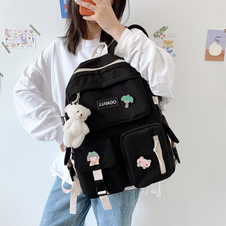 Balo nữ đẹp đi học thời trang giá rẻ nhỏ cá tính RUI STORE BL4(không có gấu bông)
