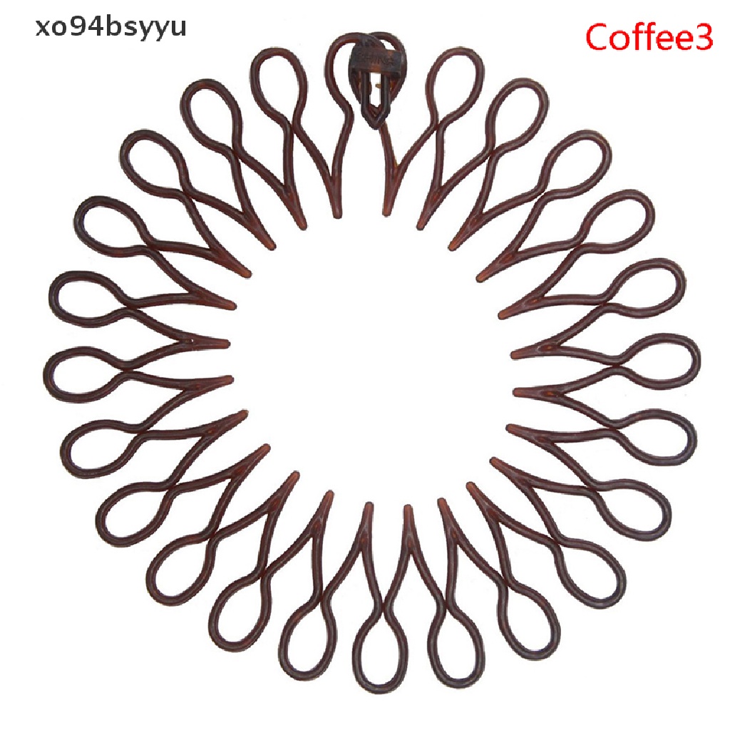 Xo94bsyu Băng Đô Bằng Nhựa Đính Kim Cương Có Răng Lược Linh Hoạt Cho Nữ