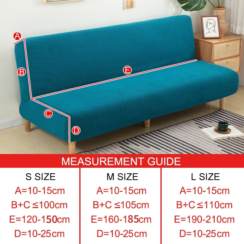 Vỏ Bọc Đệm Ghế Sofa Tích Hợp Hai Kích Thước Bằng Vải Jacquard Spandex Co Giãn Màu Trơn Không Cánh Tay Có Thể Gập Lại