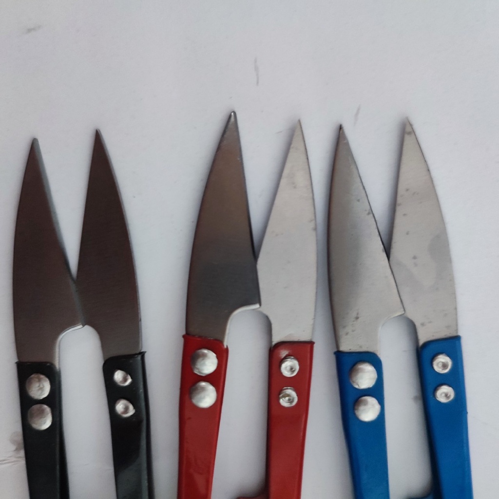 Combo 12 cây kéo bấm chỉ - kéo cắt chỉ MGS loại RẺ cán sắt đủ màu.