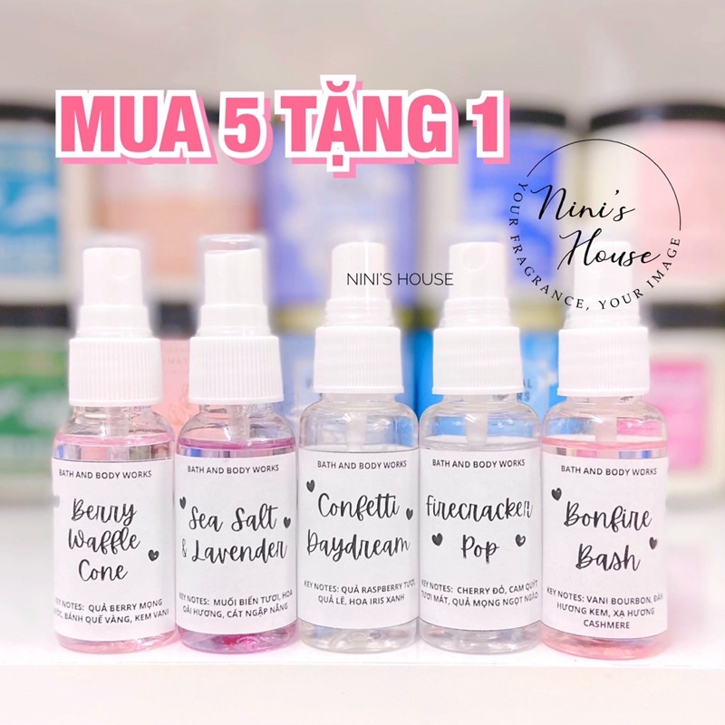 🌸Sample 30ml🌸 Xịt thơm toàn thân body mist BBW | Thế Giới Skin Care