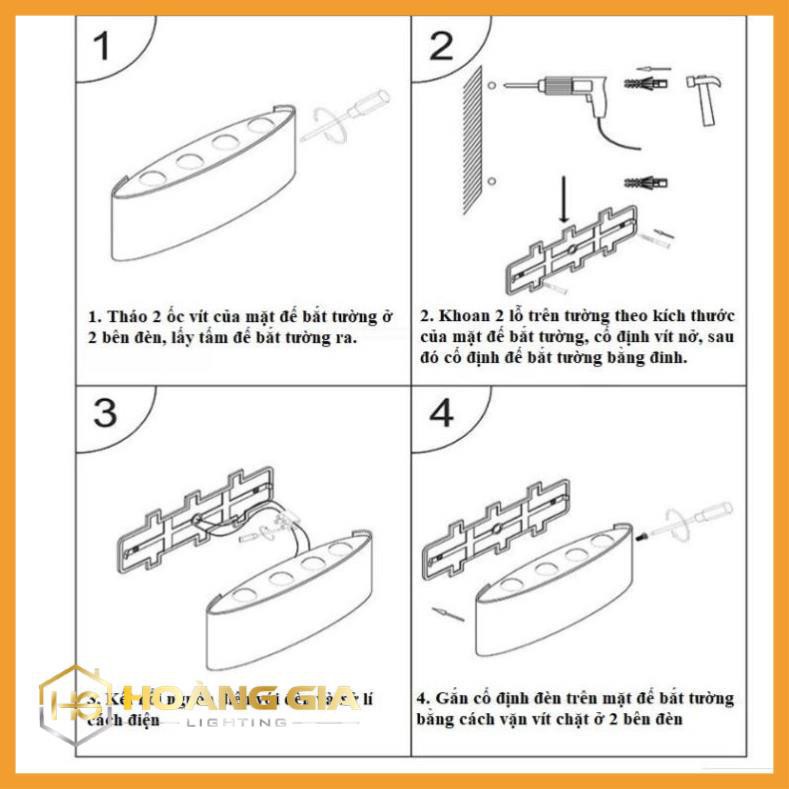 Đèn Treo Tường - Đèn Tường 2 đầu 6w chống nước TN188 - Decor lighting