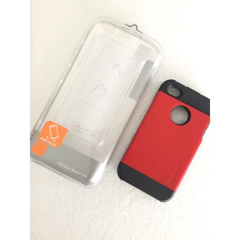 Spigen Ốp Lưng Cứng Màu Đỏ Cho Iphone 4 / 4s