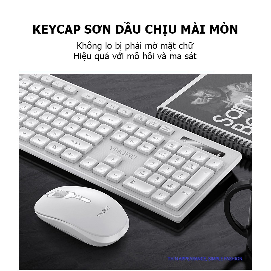 Bộ bàn phím và chuột không dây V3max kết nối ổn định, phản hồi cực nhanh, chế độ nghỉ thông minh