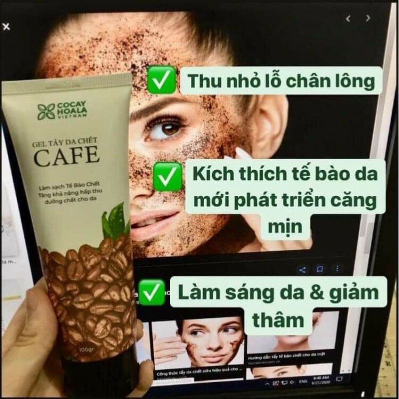 GEL TẨY TẾ BÀO CHẾT CAFE