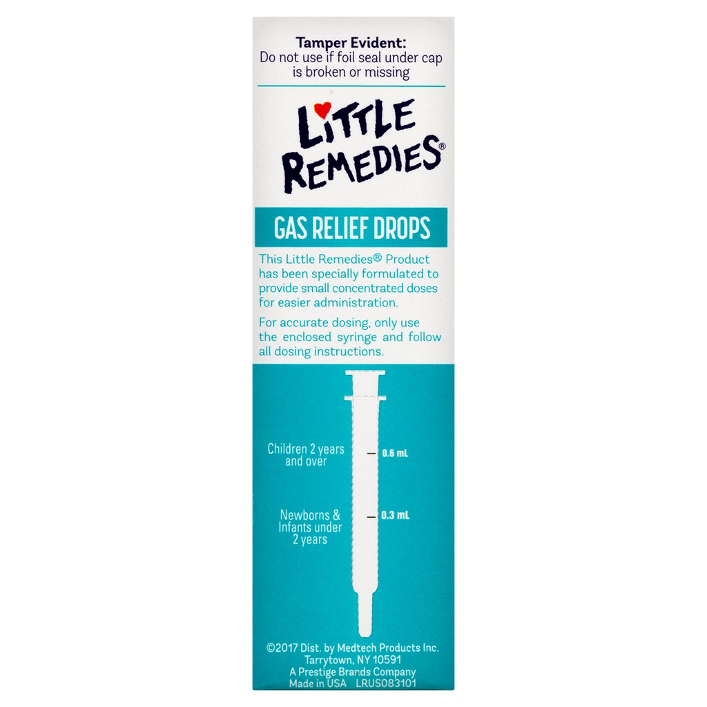 Siro giảm đầy hơi, nôn trớ cho trẻ sơ sinh và trẻ nhỏ Little Remedies Gas Relief Drops 15ml