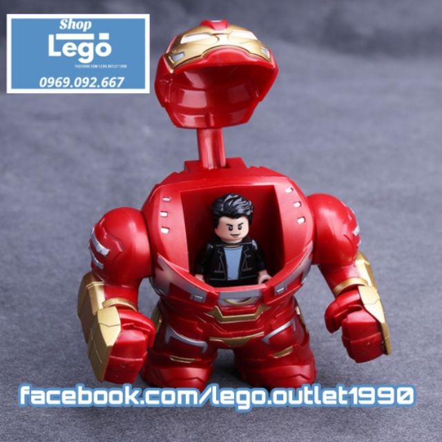 Xếp hình Hulkbuster Ironman Avengers Age of Ultron phong cách Chibi Lego Minifigures Decool 0316 Jisi 10316