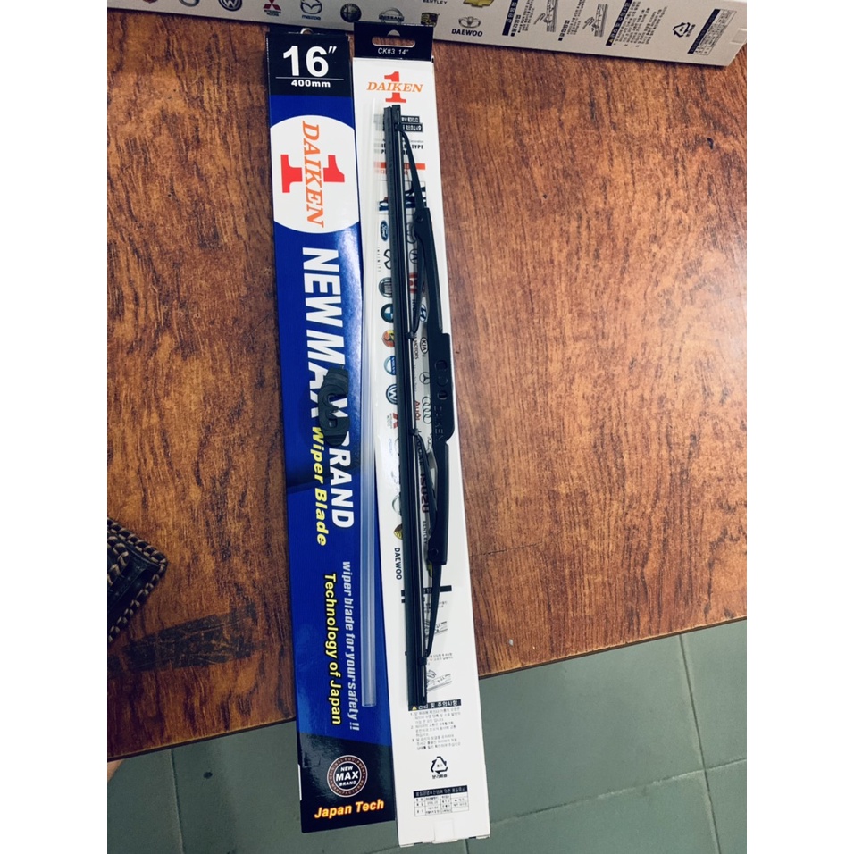 Gạt mưa Gọng Sắt cao cấp đủ Size cho mọi loại xe , gạt sạch ,siêu bền chính hãng Daiken - Giá bán/1 Sản phẩm