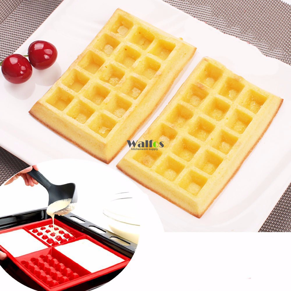 Khuôn làm bánh nướng bằng silicon Walfos Waffle