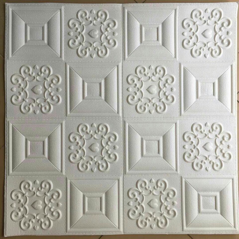 Xốp Dán Tường Họa Tiết Đính Nhũ Ánh Kim