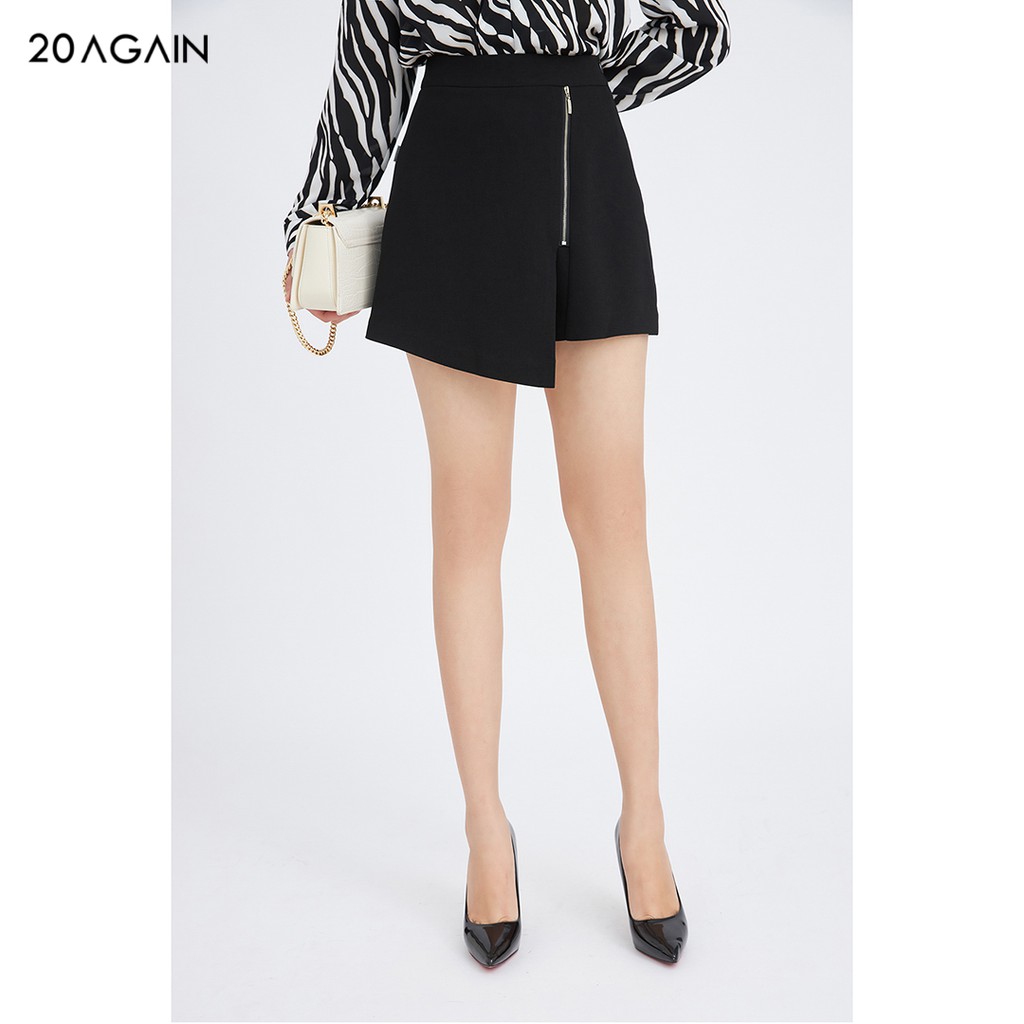 Chân váy ngắn nữ công sở 20AGAIN đủ màu, đủ size, khóa sắt trang trí JAA1105