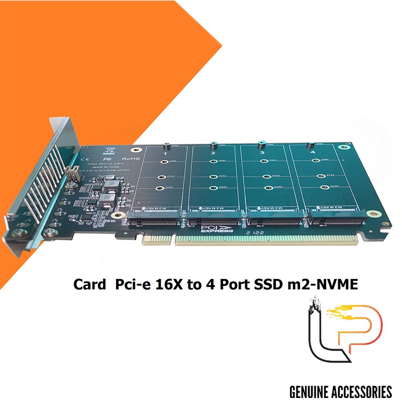 CARD GẮN Ổ CỨNG SSD M2 PCIE - CARD PCI EXPRESS 16X- 4 PORT SSD M2 PCIE (NVME)