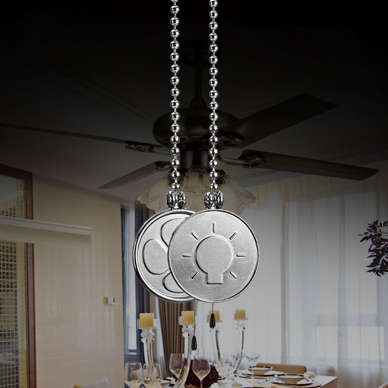 SPMH Ceiling Fan Pull Chain, 2 Pieces Light Bulb &amp; Fan Shaped Pull Chains