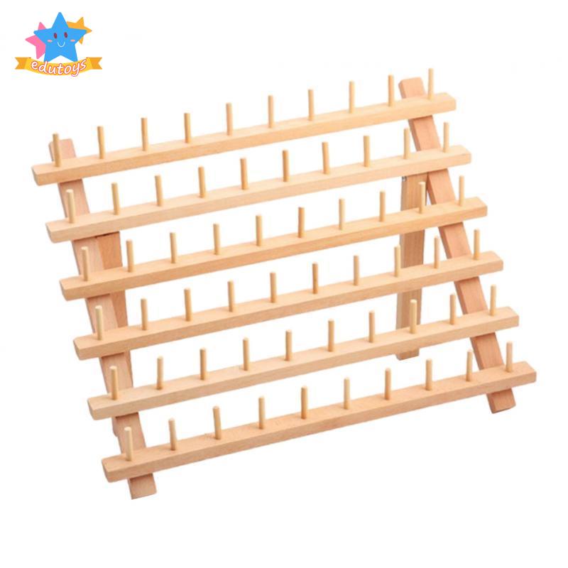 Giá đựng 60 cuộn chỉ bằng gỗ bền bỉ tiện lợi