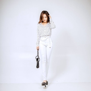 Quần jean skinny trắng CCHAT