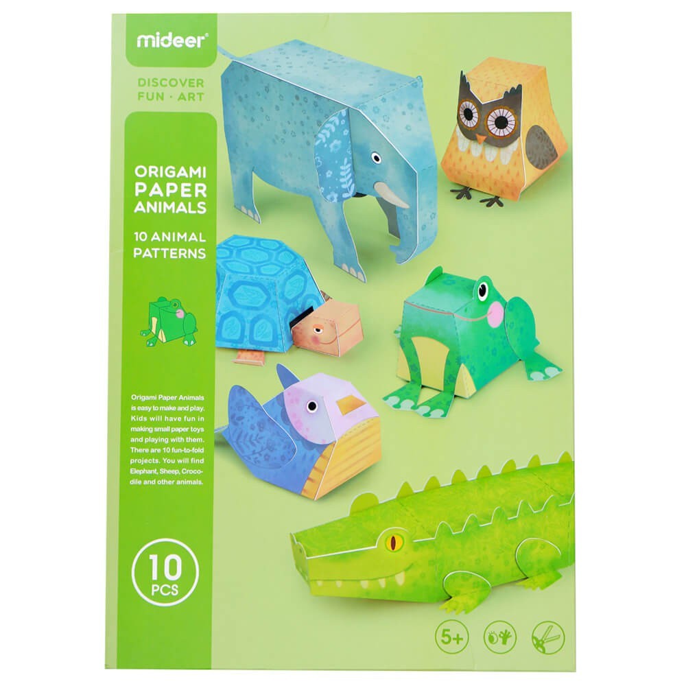 Gấp giấy mô hình động vật Origami 3D Mideer 10 con vật