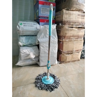 Cây lau nhà rời - chổi lau nhà mâm nhựa, mâm inox cán inox có chốt bấm