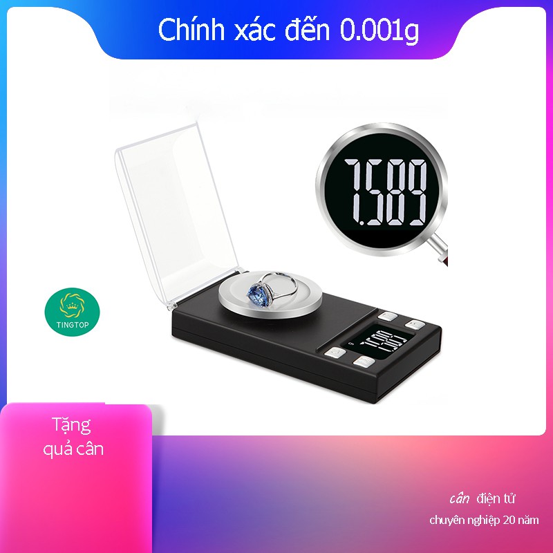 Cân Tiểu Ly Điện Tử mini nhà bếp 50 g /0.001g,100 g /0.001g ( Bảo Hành 12 Tháng,Tặng Quả Thử Cân