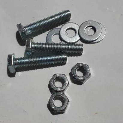 10 bộ bu lông- ecu M6 M8 M10 có vòng đệm