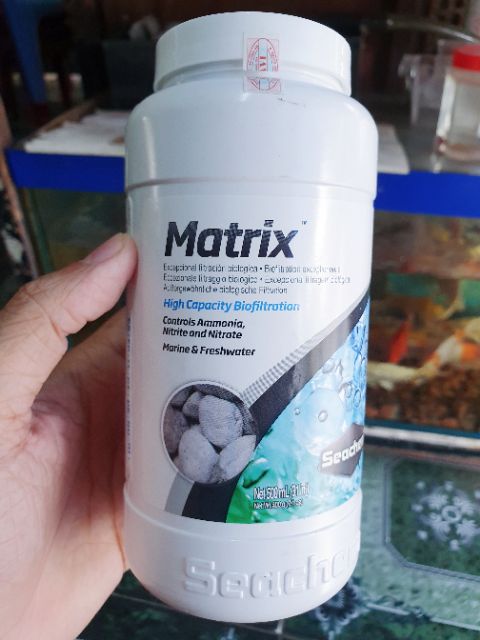 50G ĐÁ MATRIX SEACHEM VẬT LIỆU LỌC VI SINH HỒ CÁ GIÚP TRONG NƯỚC