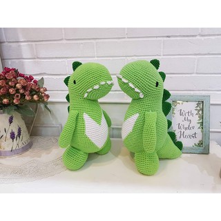 [Gấu bông an toàn cho bé] Khủng long xanh lá 32cm-  len Cotton cao cấp đạt chứng nhận EOKO-TEX Đức. Alex House Shop