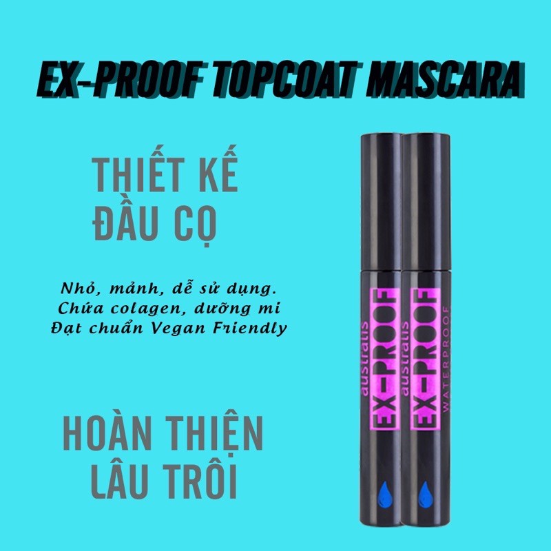 Gel Khóa Lớp Mascara Chống Nước Không Lem Không Trôi Ex-Proof Waterproof Mascara Topcoat Australis