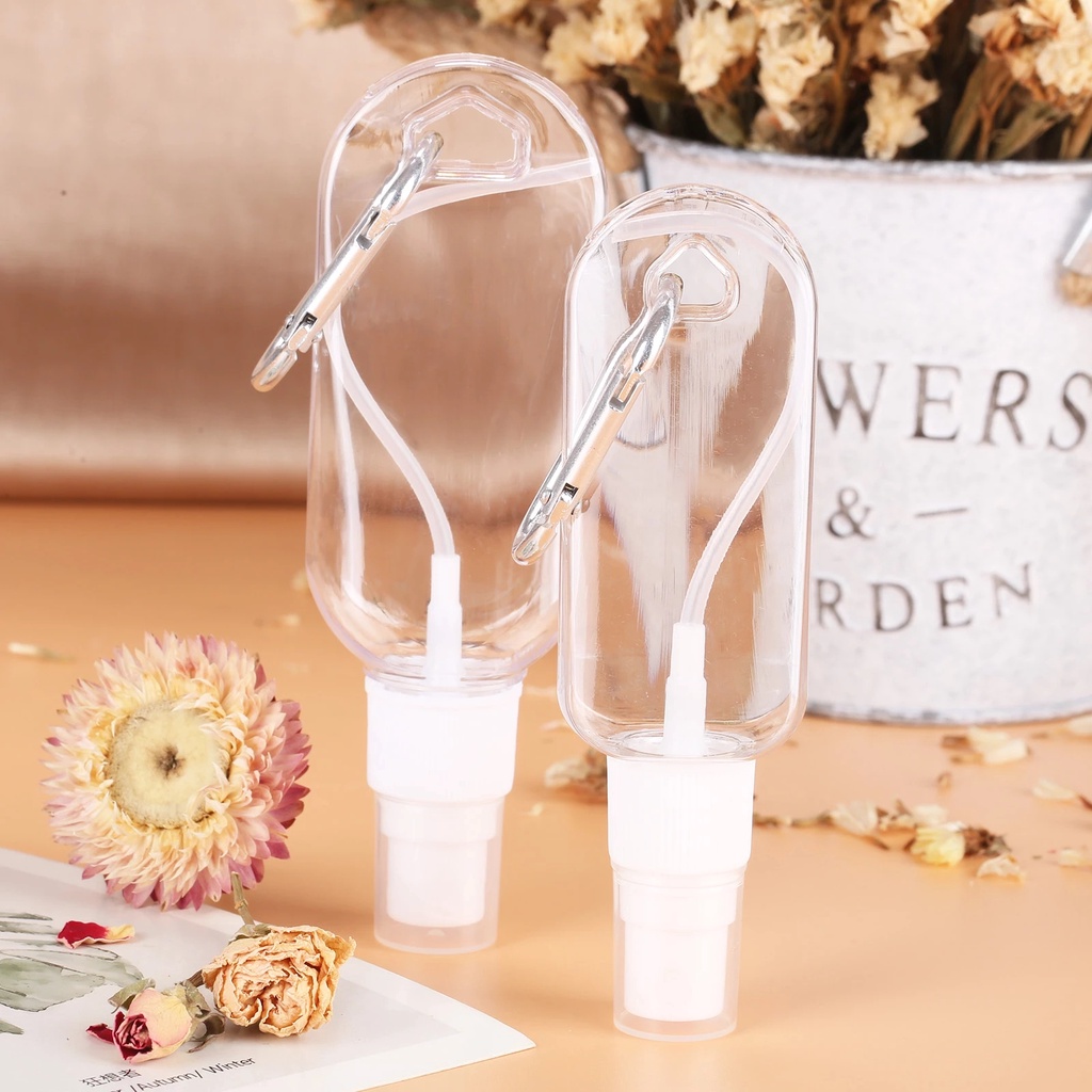 Chai rỗng nhỏ 30/50ml tùy chọn có móc khóa tiện dụng mang theo du lịch