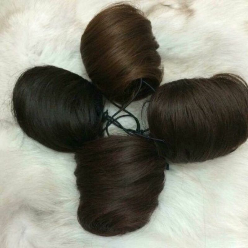 Tóc búi phồng cao hình thật