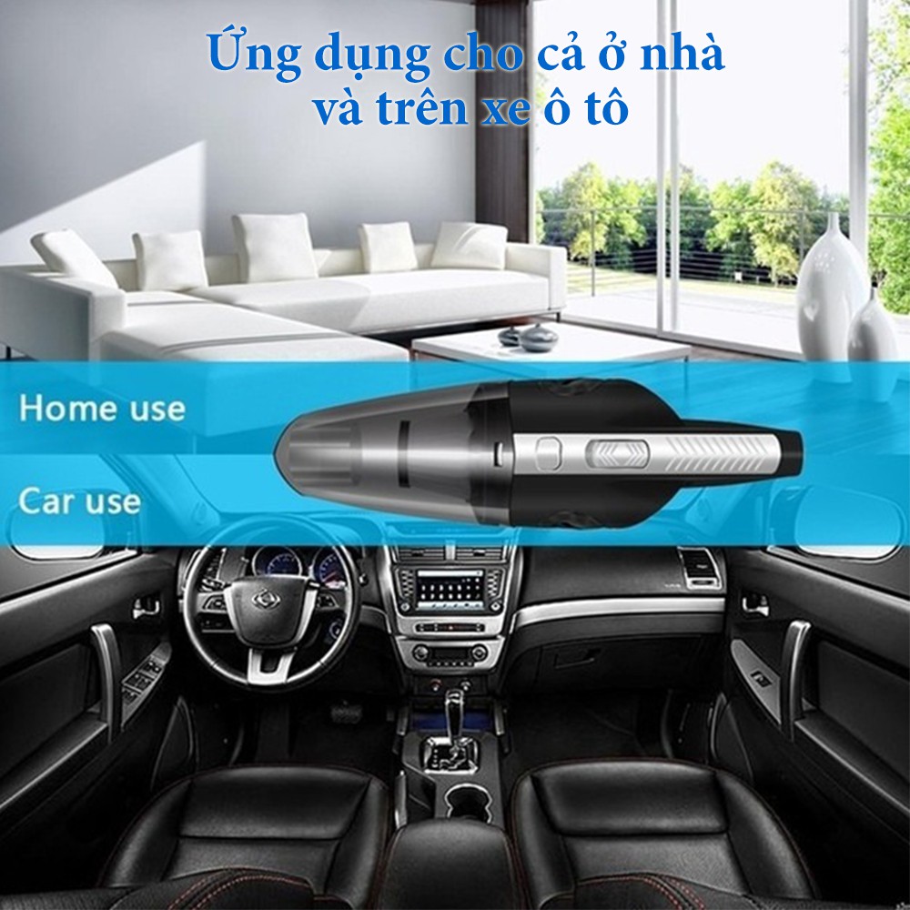 Máy hút bụi ô tô xe hơi cầm tay máy hút bụi mini không dây đa năng cao cấp Elashome HB01 | BigBuy360 - bigbuy360.vn
