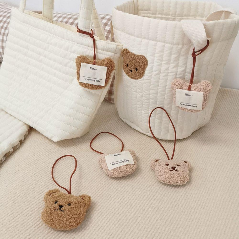 LANFY Móc Khóa Hình Gấu Bông Bằng Cotton PP Dễ Thương Chống Thất Lạc