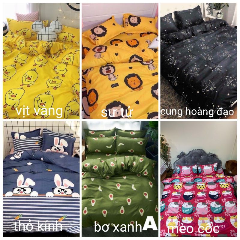 Bộ 5 Món Vỏ Chăn Ga Gối Cotton poly Hàn Quốc (được chọn mẫu) | BigBuy360 - bigbuy360.vn