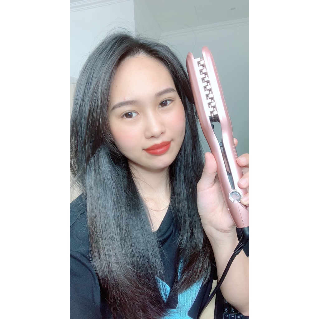 Máy dập phồng chân tóc chân vuông Ann Hair Style mẫu mới, màn led hiển thị mức chỉnh nhiệt