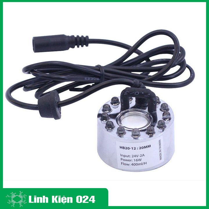 [BH: 1Tháng] Động cơ phun sương HB20 cực mạnh đầu phun 20mm điện áp 24VDC 16W 400ml/h
