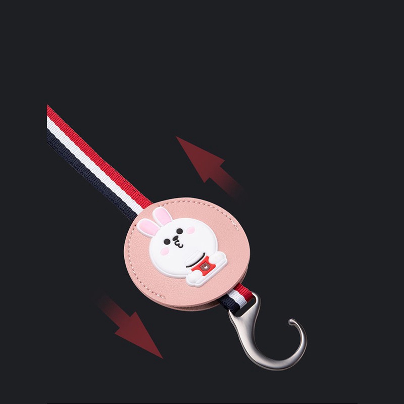 Móc treo đồ gắn phía sau ghế ngồi xe hơi bằng da họa tiết hoạt hình đáng yêu tiện lợi