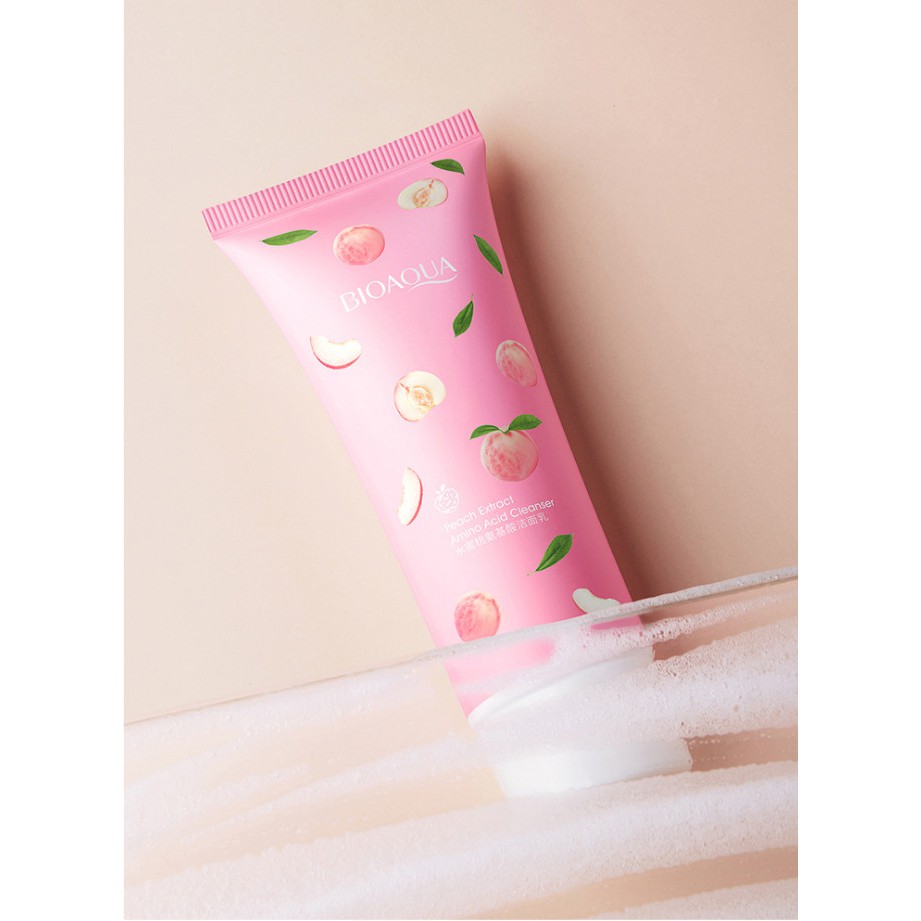 Sữa Rữa Mặt ĐÀO TƯƠI 🍑 72653 BIOAQUA PEACHEXTRACT 100ml Dưỡng Ẩm Cho Da Auth Nội Địa