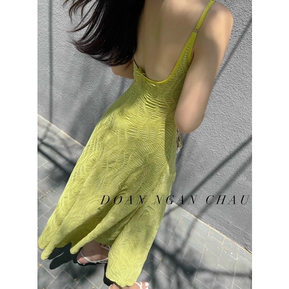 Đầm maxi thun 2 dây trắng đen nâu