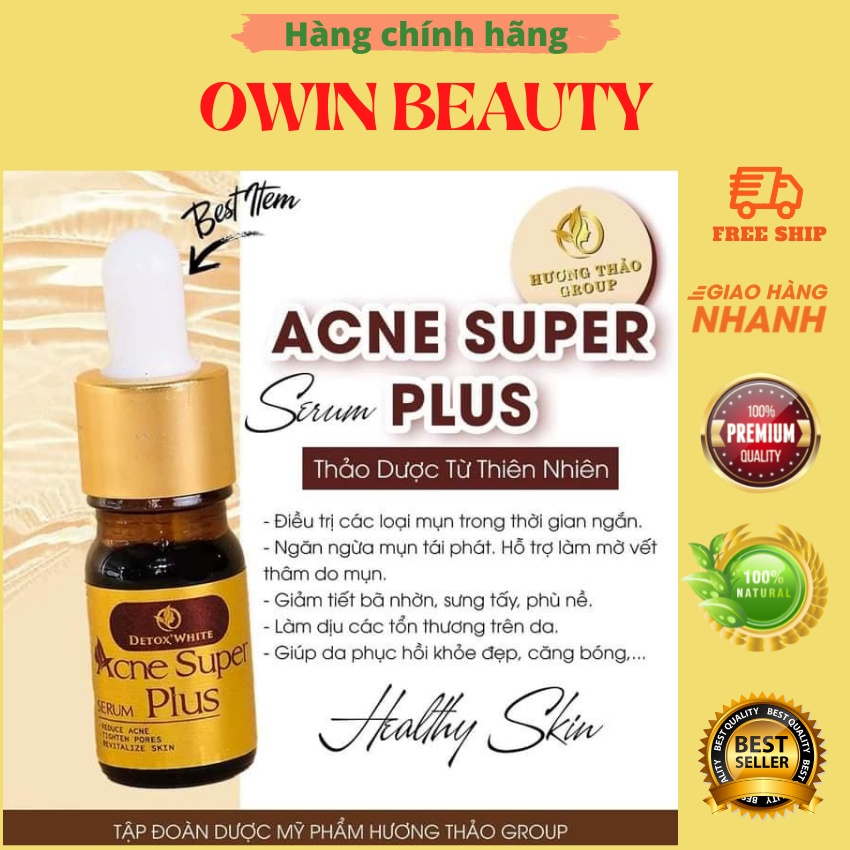 Serum mụn Acne Super Serum Plus 5ml Owin Beauty giảm mụn nhanh chóng dùng cho cả nam và nữ