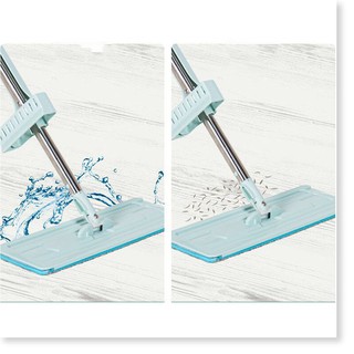 Cây chổi lau nhà tự vắt thông minh xoay 360 - (Tặng 1 bông lau nhà)