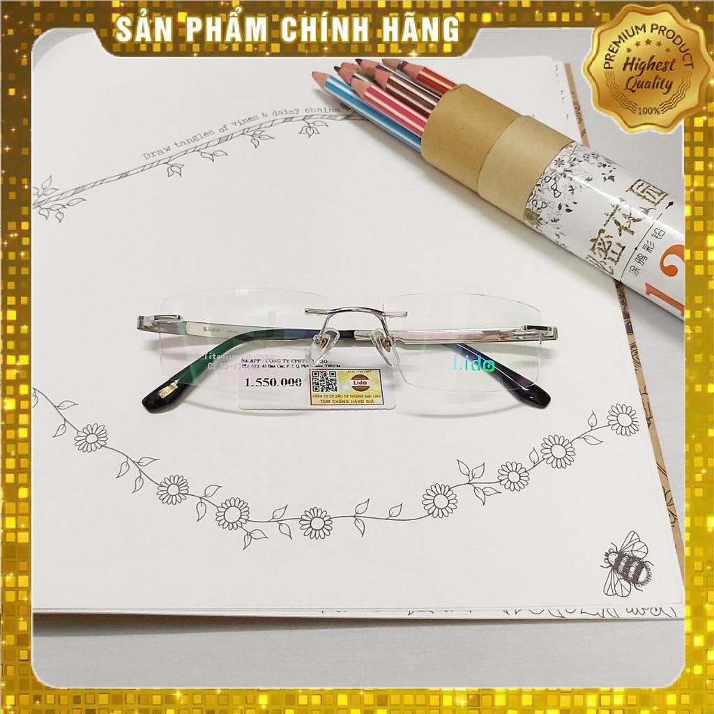 Gọng Kính Khoan Không Viền LIDO Titanium Italy Frame