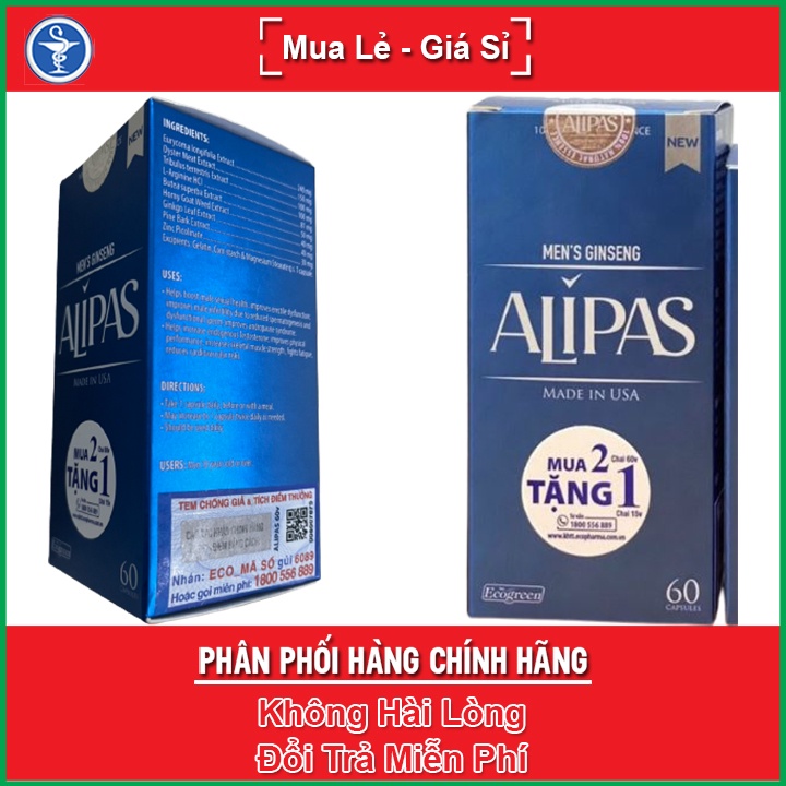 Viên Uống Sâm ALIPAS 60 viên hỗ trợ tăng cường sức khỏe sinh lý - Yes Pharmacy
